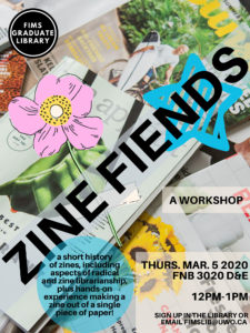 Zine Fiends Workshop poster