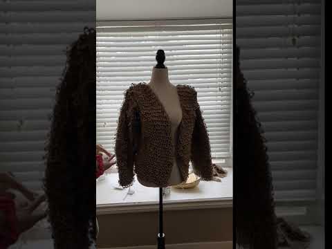 Video by Alysha Bauer Pinning sleeves for the pop tab jacket/vest