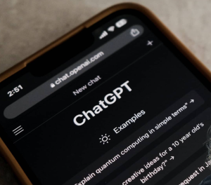 A photo of chat GBT open on an iphone.