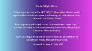 "The Left/Right Divide" - Carson Rust