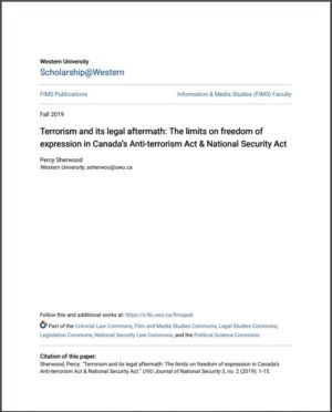 Scholarly Article: Percy Sherwood Screen shot of online article