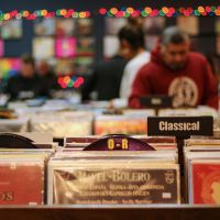 Inside a record shop, Los Angeles