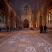 Inside the main hall of Winchester Cathedral. Deep Space using One-Point Perspective (Block, 16-18)