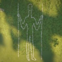 Aerial shot of the Long Man of Wilmington in East Sussex. Flat Space using Frontal Planes (Block, 43-44)