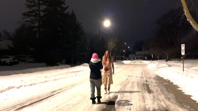 Video by Alysha Bauer Girl Next Door - filming snippet outside