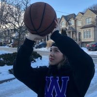 08: Starts to practice her shot and is feeling even happier. Medium shot (Bordwell and Thompson, 189).