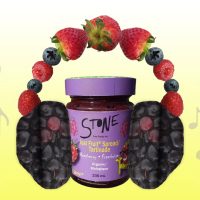 Billboard advertisement for Stone fruit spread