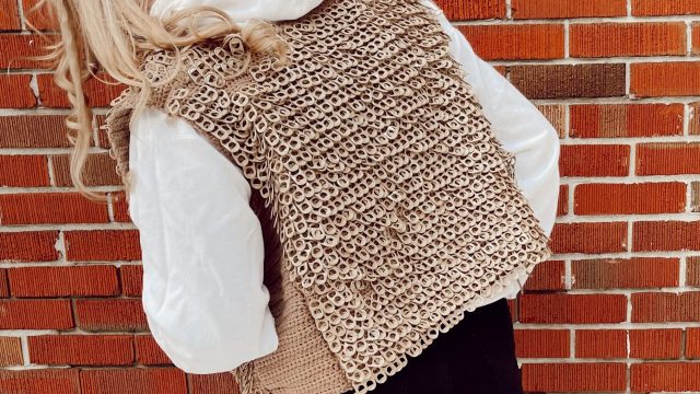 Image by Alysha Bauer Modelling the pop tab vest