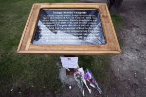 Should Criminals Be Named in the News? Plaque commemorating Yonge Street Tragedy