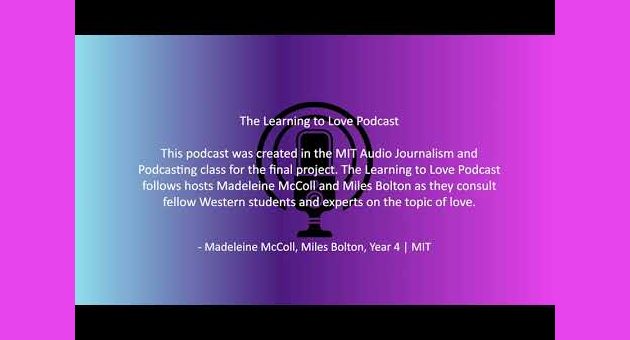 "Learning to Love" With Miles Bolton and Madeleine McColl" "Learning to Love" With Miles Bolton and Madeleine McColl"