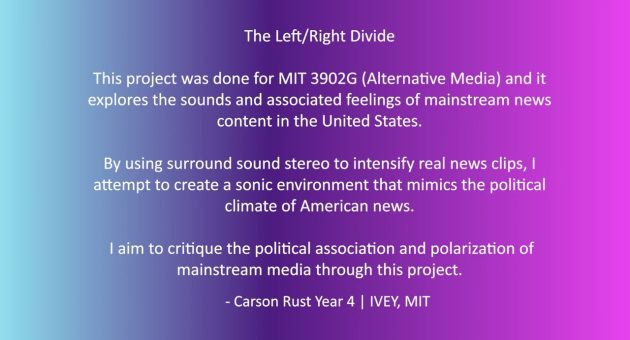 "The Left/Right Divide" - Carson Rust "The Left/Right Divide" - Carson Rust