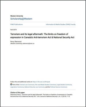 Scholarly Article: Percy Sherwood Screen shot of online article