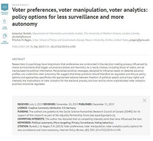 Scholarly Article: Jacquelyn Burkell Screen shot of scholarly article published by Jacquie Burkell